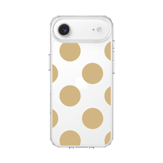 スリムプロテクションケース［ シンプルドット - Beige ］