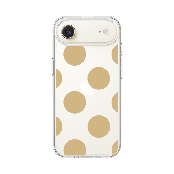 スリムプロテクションケース［ シンプルドット - Beige ］