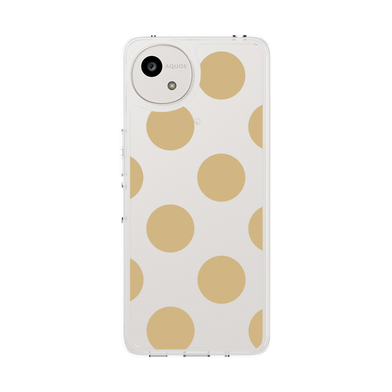 スリムプロテクションケース［ シンプルドット - Beige ］