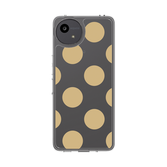 スリムプロテクションケース［ シンプルドット - Beige ］
