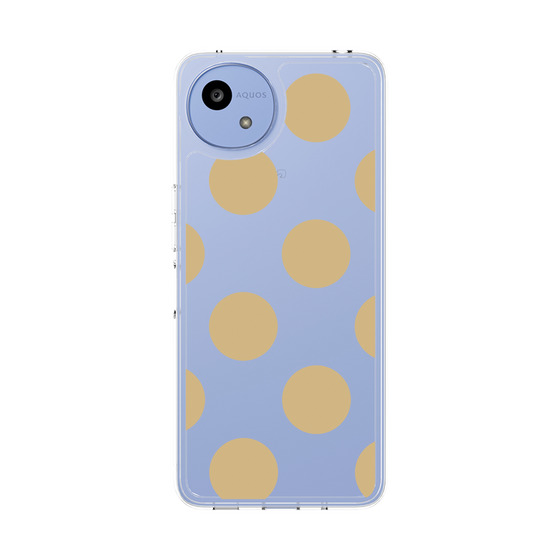 スリムプロテクションケース［ シンプルドット - Beige ］