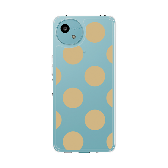 スリムプロテクションケース［ シンプルドット - Beige ］