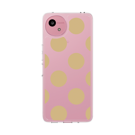 スリムプロテクションケース［ シンプルドット - Beige ］