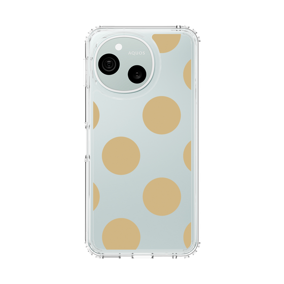 スリムプロテクションケース［ シンプルドット - Beige ］