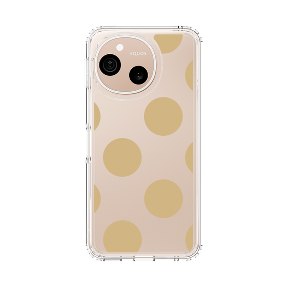 スリムプロテクションケース［ シンプルドット - Beige ］