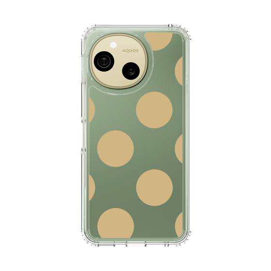 スリムプロテクションケース［ シンプルドット - Beige ］