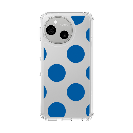 スリムプロテクションケース［ シンプルドット - Blue ］