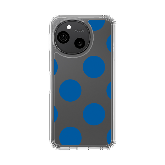 スリムプロテクションケース［ シンプルドット - Blue ］