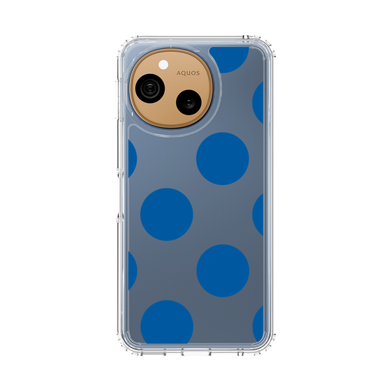 スリムプロテクションケース［ シンプルドット - Blue ］
