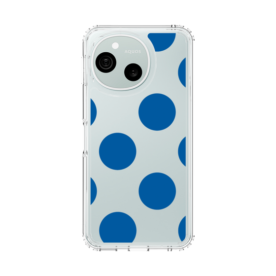 スリムプロテクションケース［ シンプルドット - Blue ］