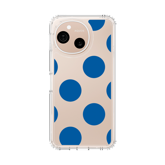 スリムプロテクションケース［ シンプルドット - Blue ］