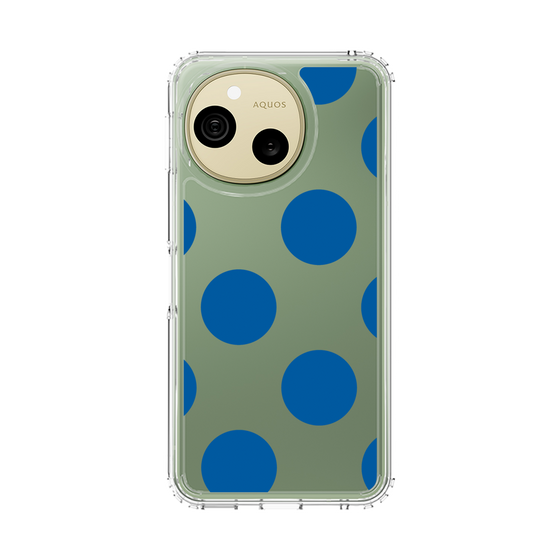 スリムプロテクションケース［ シンプルドット - Blue ］