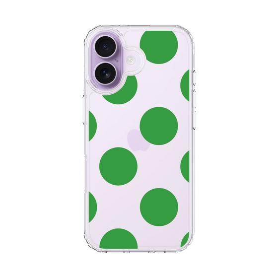 スリムプロテクションケース［ シンプルドット - Green ］