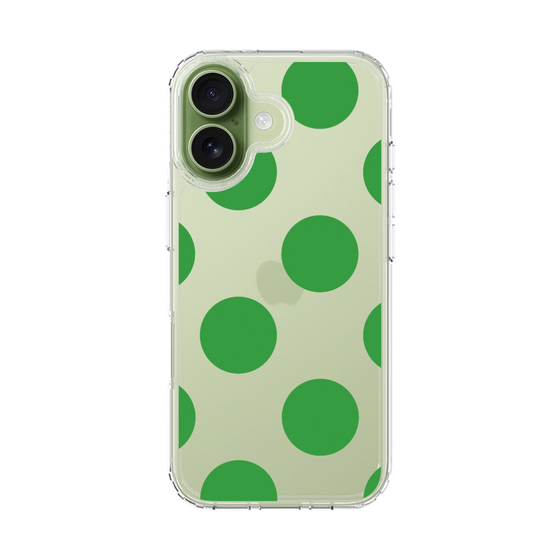 スリムプロテクションケース［ シンプルドット - Green ］