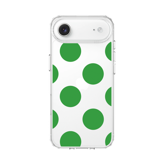 スリムプロテクションケース［ シンプルドット - Green ］