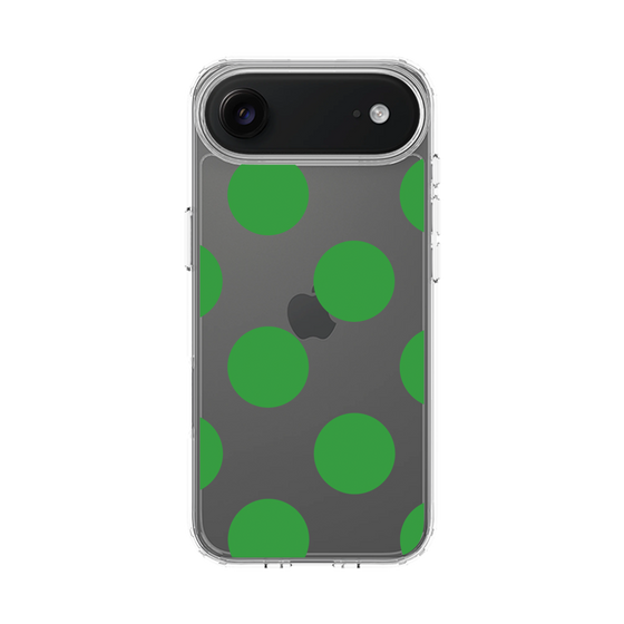 スリムプロテクションケース［ シンプルドット - Green ］
