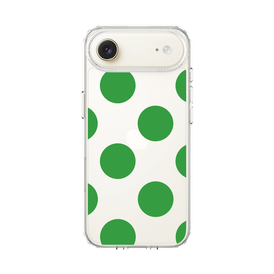 スリムプロテクションケース［ シンプルドット - Green ］