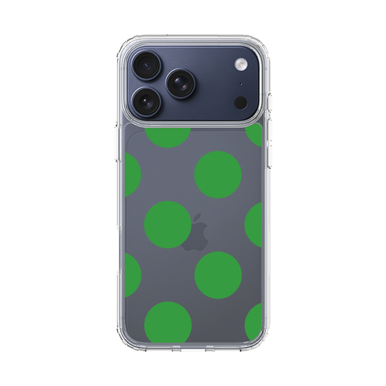 スリムプロテクションケース［ シンプルドット - Green ］