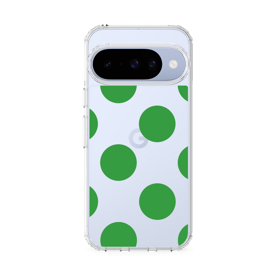 スリムプロテクションケース［ シンプルドット - Green ］