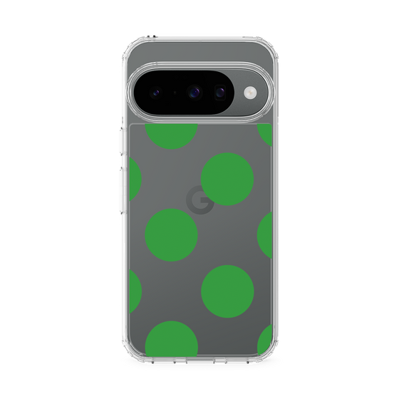 スリムプロテクションケース［ シンプルドット - Green ］
