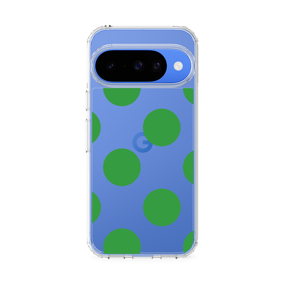 スリムプロテクションケース［ シンプルドット - Green ］