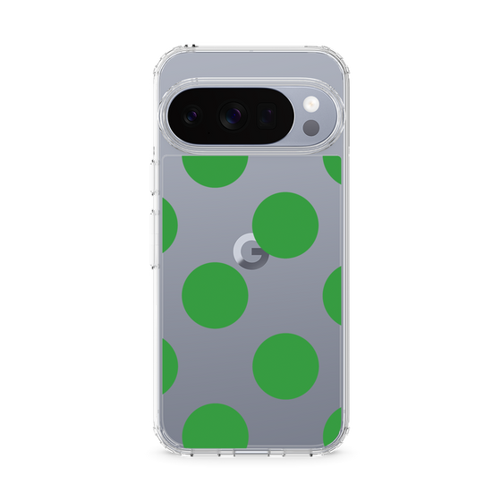 スリムプロテクションケース［ シンプルドット - Green ］