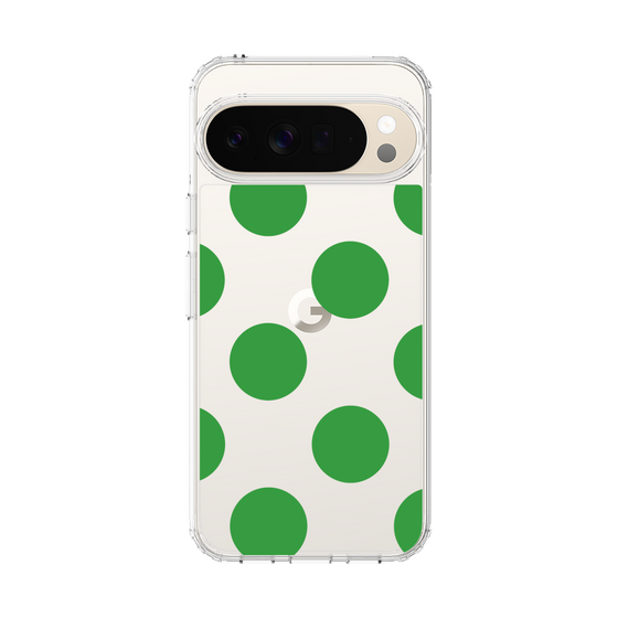 スリムプロテクションケース［ シンプルドット - Green ］