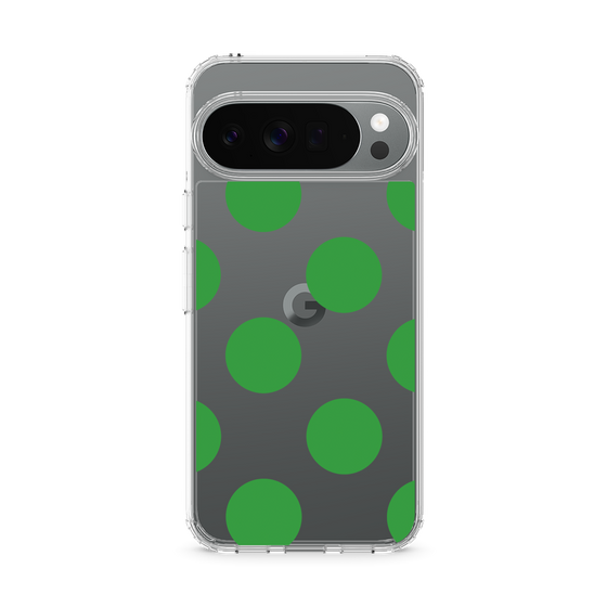 スリムプロテクションケース［ シンプルドット - Green ］