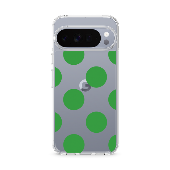 スリムプロテクションケース［ シンプルドット - Green ］