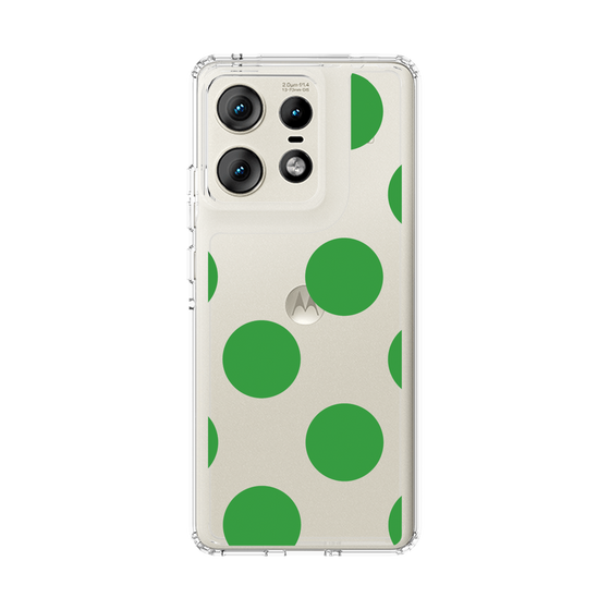 スリムプロテクションケース［ シンプルドット - Green ］
