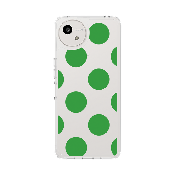 スリムプロテクションケース［ シンプルドット - Green ］