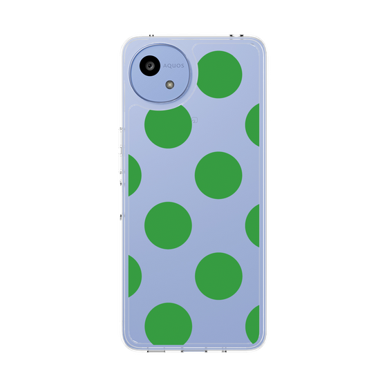 スリムプロテクションケース［ シンプルドット - Green ］
