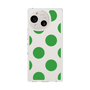 スリムプロテクションケース［ シンプルドット - Green ］