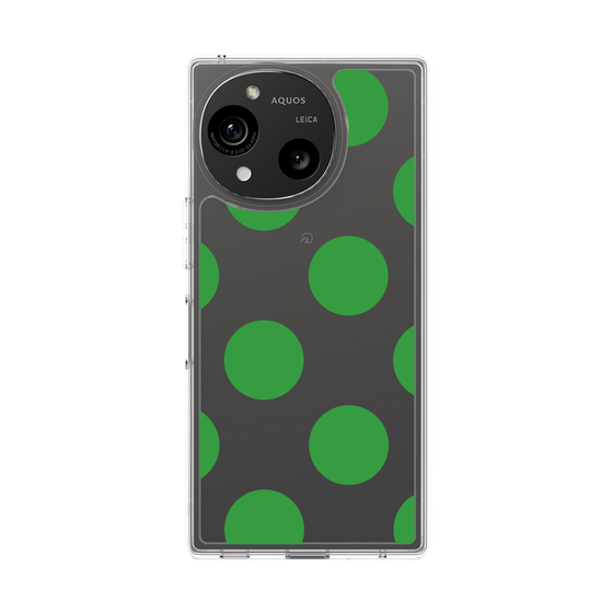 スリムプロテクションケース［ シンプルドット - Green ］