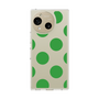 スリムプロテクションケース［ シンプルドット - Green ］
