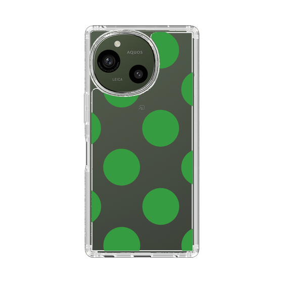 スリムプロテクションケース［ シンプルドット - Green ］