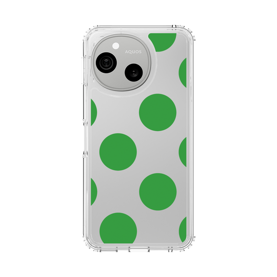スリムプロテクションケース［ シンプルドット - Green ］