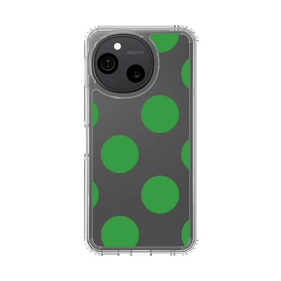 スリムプロテクションケース［ シンプルドット - Green ］
