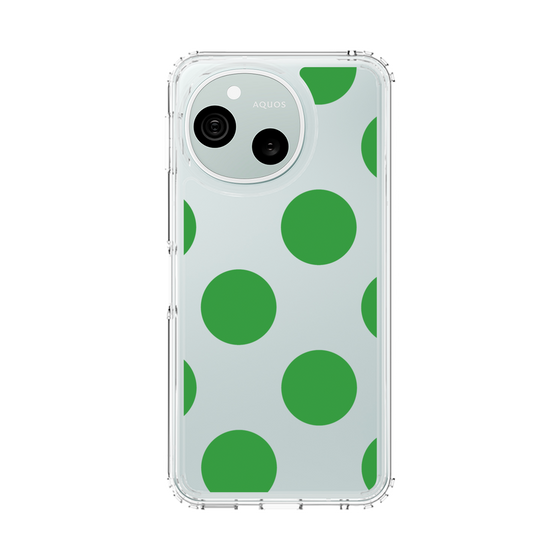 スリムプロテクションケース［ シンプルドット - Green ］