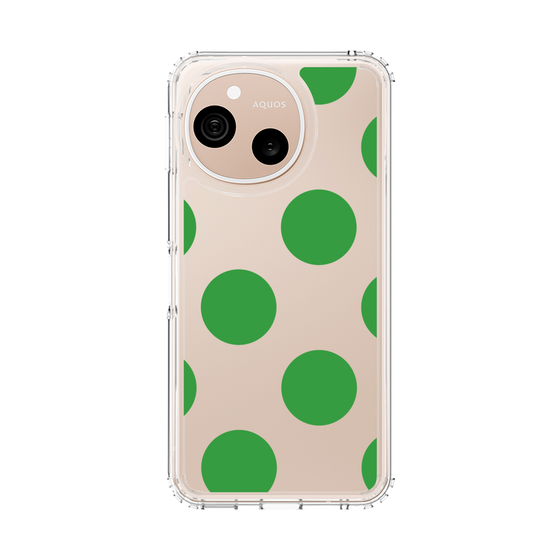 スリムプロテクションケース［ シンプルドット - Green ］