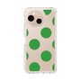 スリムプロテクションケース［ シンプルドット - Green ］