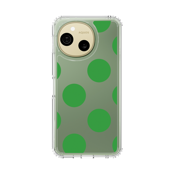 スリムプロテクションケース［ シンプルドット - Green ］