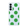 スリムプロテクションケース［ シンプルドット - Green ］