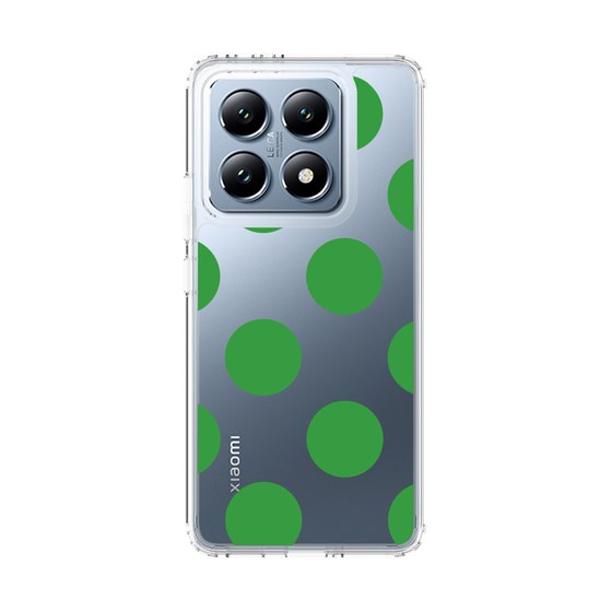 スリムプロテクションケース［ シンプルドット - Green ］