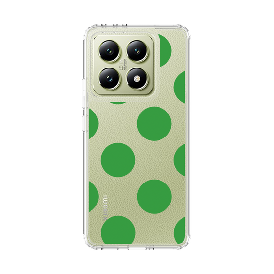 スリムプロテクションケース［ シンプルドット - Green ］