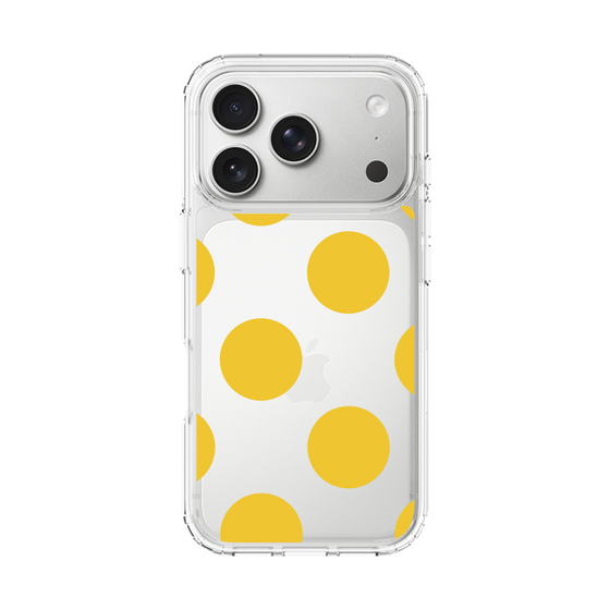 スリムプロテクションケース［ シンプルドット - Yellow ］