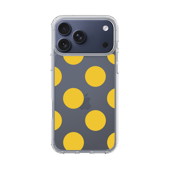 スリムプロテクションケース［ シンプルドット - Yellow ］