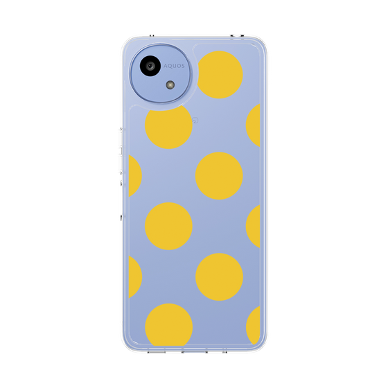 スリムプロテクションケース［ シンプルドット - Yellow ］
