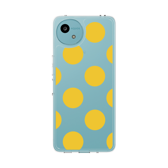 スリムプロテクションケース［ シンプルドット - Yellow ］