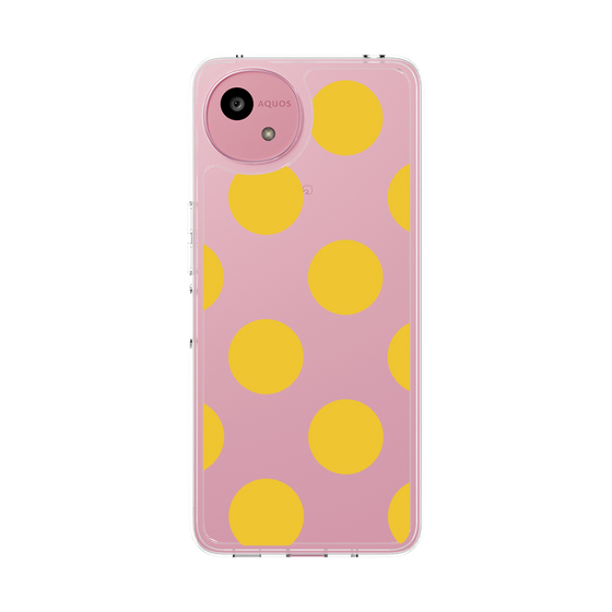 スリムプロテクションケース［ シンプルドット - Yellow ］